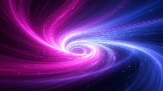Teal and golden spiral vortex glowing in cosmic time tunnel