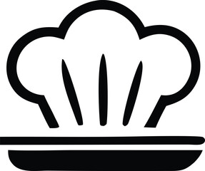 Culinary chef hat icon simple outline symbol representing cooking food preparation and gastronomy services