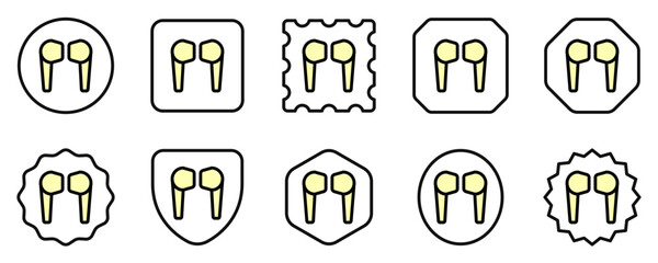 Editable vector wireless earphones icon. Part of a big icon set family. Perfect for web and app interfaces, presentations, infographics, etc