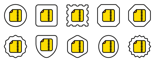 Editable vector archive compressed file icon. Part of a big icon set family. Perfect for web and app interfaces, presentations, infographics, etc