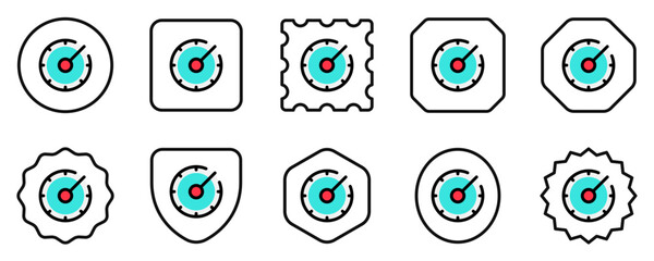 Editable vector speedometer icon. Part of a big icon set family. Perfect for web and app interfaces, presentations, infographics, etc