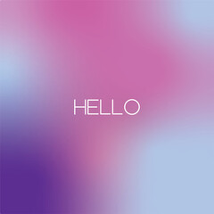 Holographic effect Y2K square background. World Hello Day celebration. Nostalgic social media cover design. Vector illustration.