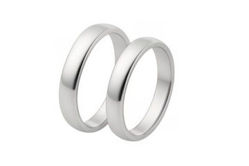 Silver wedding rings symbolizing marriage and enduring commitment