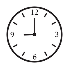 o clock at 9 vector design monocolor.