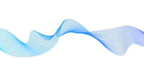 Abstract vector background with light blue wavy lines. Blue wave background.Thin line wavy abstract vector background. Modern technology background. Vector illustration.