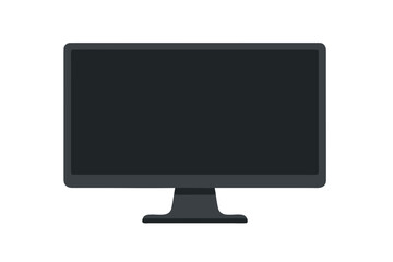 Modern Computer Monitor Displaying Blank Screen on a Desk