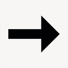Bold Right Arrow Icon &ndash; Minimalist Direction Symbol

Black Arrow Graphic &ndash; Navigation or Progress Indicator

Simple Rightward Arrow &ndash; UI/UX Element on White Background

Flat Arrow Sign &ndash; Directional I