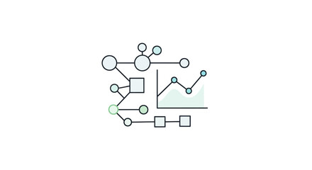 Fototapeta premium Abstract Network Diagram with Data Visualization Elements.