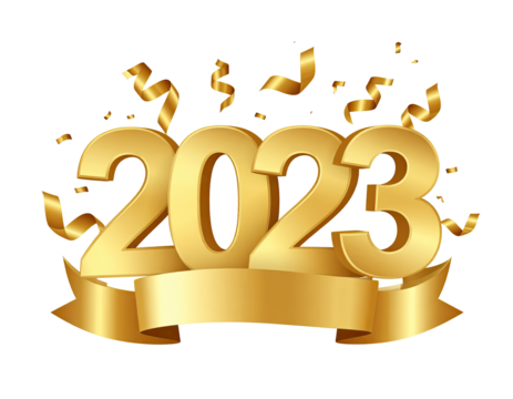 Gold 2023 celebration graphic