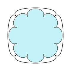 Simple Geometric Emblem – Eight-Lobed Decorative Shape