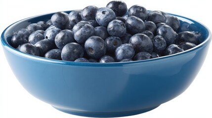 Fresh blueberries in a bowl on display