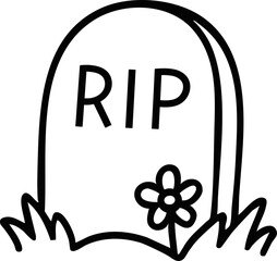 Gravestone RIP Illustration