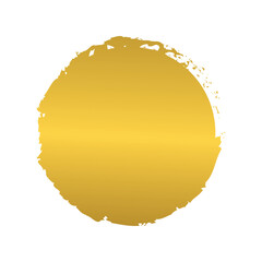 Zen Enso Gold Art Brush Circle Logo Design Icon