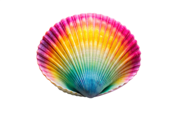 Rainbow fan isolated on white background