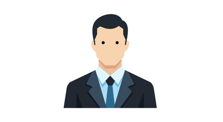 Professional Man in a Dark Suit and Blue Tie.