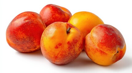 Vibrant group of fresh nectarines displaying rich red and yellow hues ideal for culinary use