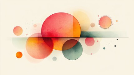 Abstract Colorful Circles with Soft Gradients on Light Background