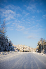 Obraz premium road in winter