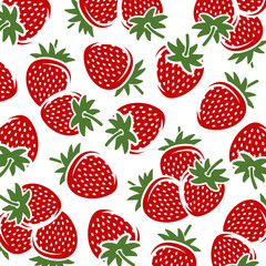 Strawberries pattern background set. Collection icon strawberries. Vector
