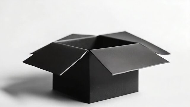 A black box is open on a white surface, ready for use or inspection