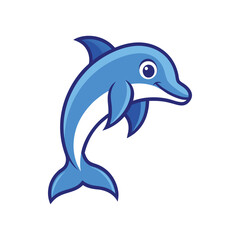  cute-cartoon-doiphin-vector--smiling-face