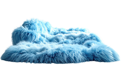 Light-blue fluffy cloud-like lounging piece