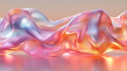 Colorful Abstract Fluid Wave with Soft Curves and Textures