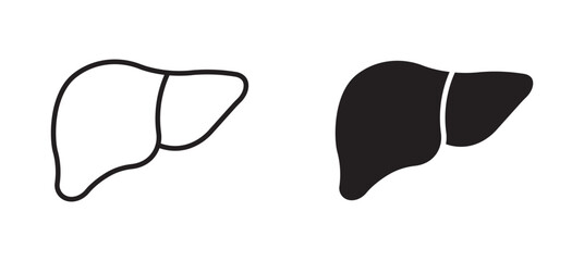 Liver icon, Human anatomy and health concept. vector illustration .