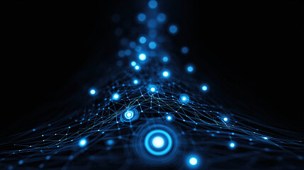 
Futuristic Binary Code Grid Background with Glowing Blue Digital Data Stream Technology Pattern for Cyber Security Network Programming Abstract Interface Design Illustration