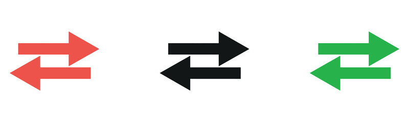 Bidirectional Arrow Icon – Symbol of balance, direction, and connectivity - Vector illustration