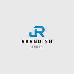 "Bold JR $ RJ logo with metallic texture for a strong corporate identity."