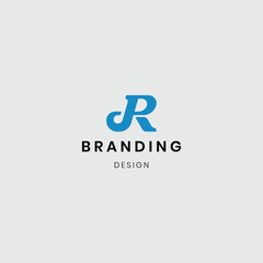 "Bold JR $ RJ logo with metallic texture for a strong corporate identity."