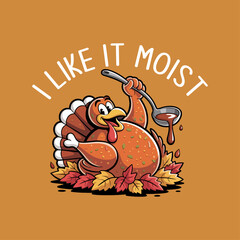 Funny Thanksgiving Typography Vector with Turkey and Quote Get Your Fat Pants Ready.ai
