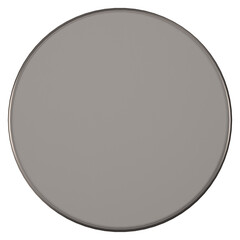 A close-up shot of a reflective, circular surface with a metallic edge.