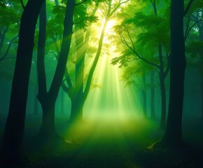 morning in the forest