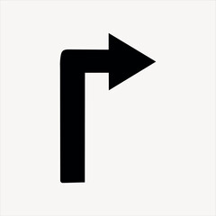 Right Turn Traffic Sign Icon on White Background

Black Arrow Indicating Right Turn Symbol

Road Direction Sign Showing Right Turn Isolated

Simple Right Turn Arrow Sign Vector Illustration

Minimalis