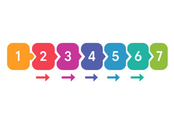 Business infographic template with 6 steps. Process chart for data visualization. Abstract vector elements of a graph. Diagram with six options or parts for a presentation.