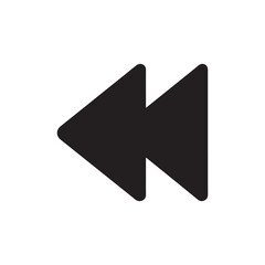 Iconic Representation of Fast Rewind Symbol A Timeless Design for Media Playback Direction and User Interface Functionality Simplicity