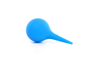 A blue rubber bulb with a pointed end
