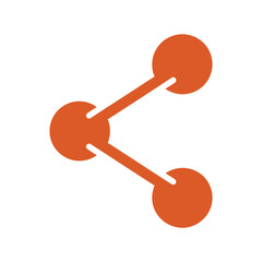 Share icon symbol for digital media communication network connection social link clean vector illustration design