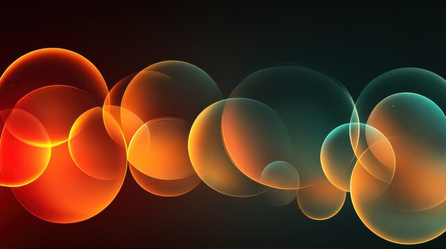 Colorful Abstract Bubbles on Dark Background for Creative Projects