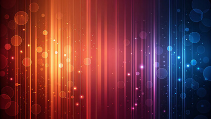 Abstract vertical light streaks with bokeh and glowing particles