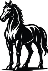Fototapeta premium horse animal illustration vector for logo