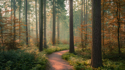 Obraz premium morning in the forest