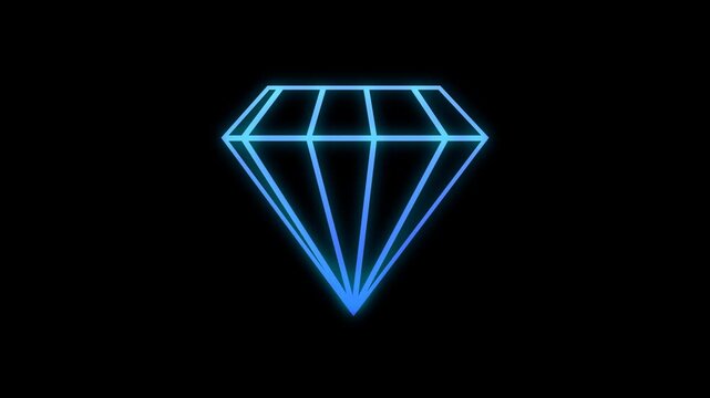 Blue diamond on alpha channel. Jewelry cartoon. Luxury icon