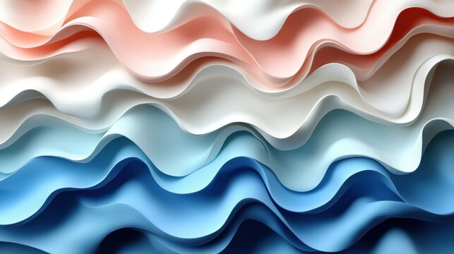 Wavy Layers of Colorful Paper Texture for Background Design