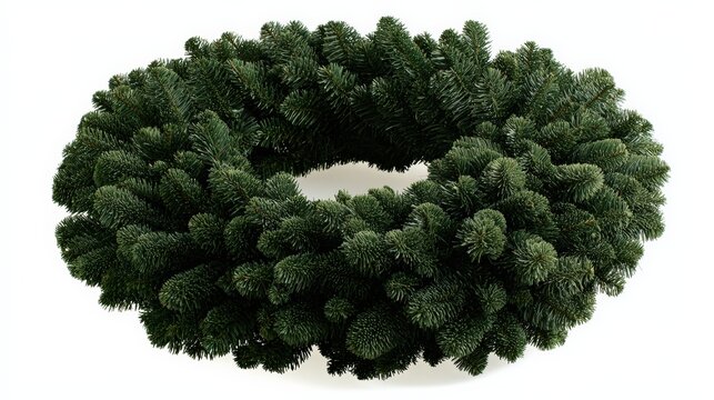 Decorative evergreen wreath ideal for holiday celebrations and seasonal decor