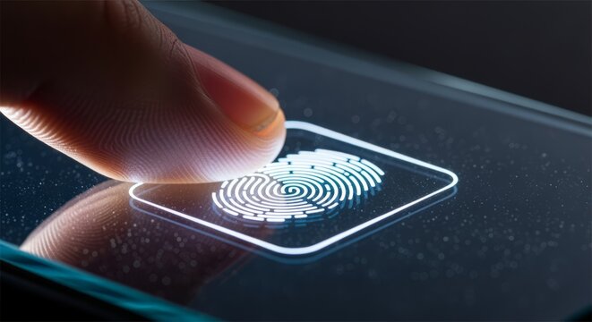 Fingerprint scan unlocking secure technology with innovative biometric authentication for cutting edge security and access control systems authentication