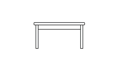 Line table vector illustration