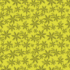 Exotic hand drawn flowers, seamless patterns with floral for fabric, textiles, clothing, wrapping paper, cover, banner, home decor, abstract backgrounds